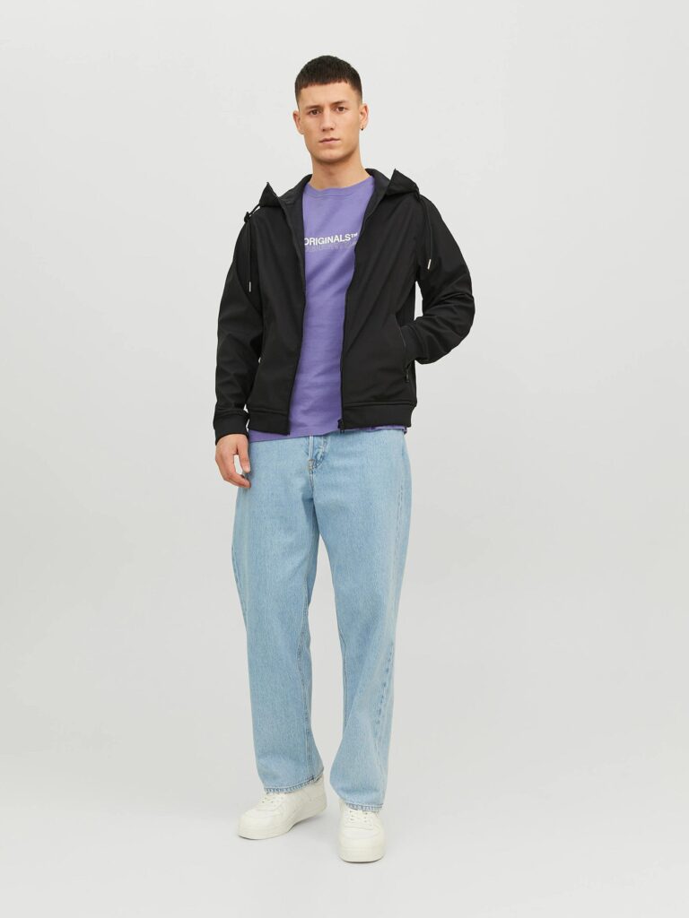 JJEBASIC SOFTSHELL HOOD BLACK