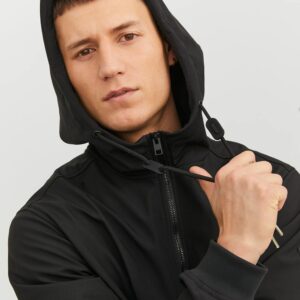 JJEBASIC SOFTSHELL HOOD BLACK – Image 4