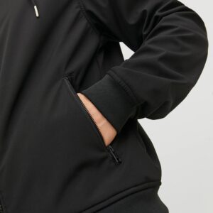 JJEBASIC SOFTSHELL HOOD BLACK – Image 7