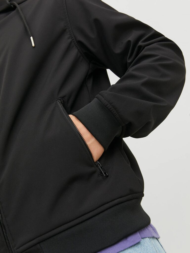 JJEBASIC SOFTSHELL HOOD BLACK