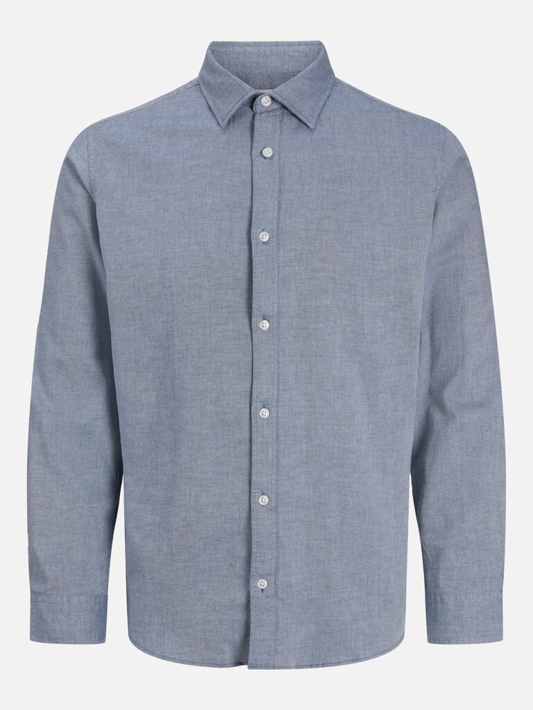 JJEFIELD MELANGE SHIRT LS FADED DENIM