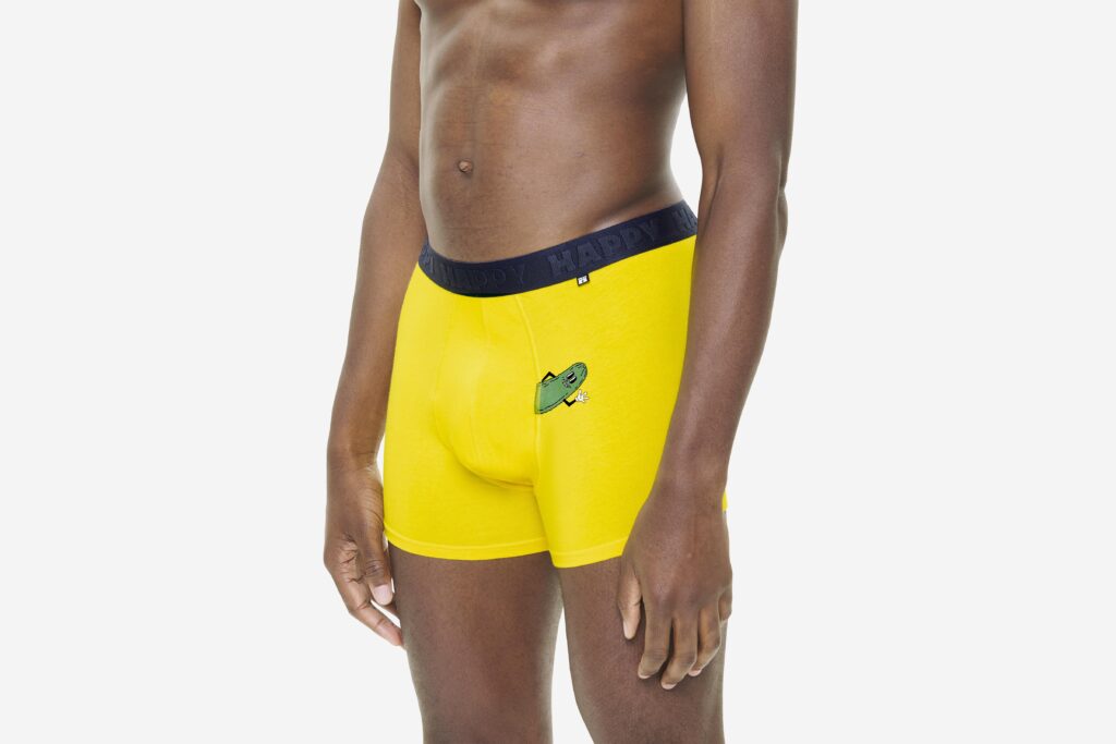 HAPPY PICKLE BOXER YELLOW