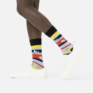 PEANUTS SNOOPY STRIPE SOCK BLACK - Image 3