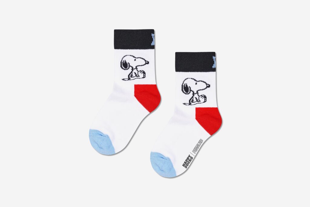 KIDS PEANUTS SITTING SNOOPY SOCK WHITE