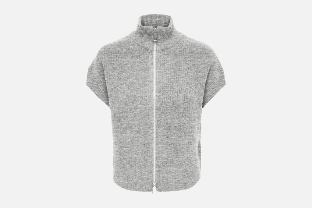 ONLBIANCA HIGHNECK ZIP VEST KNIT GREY