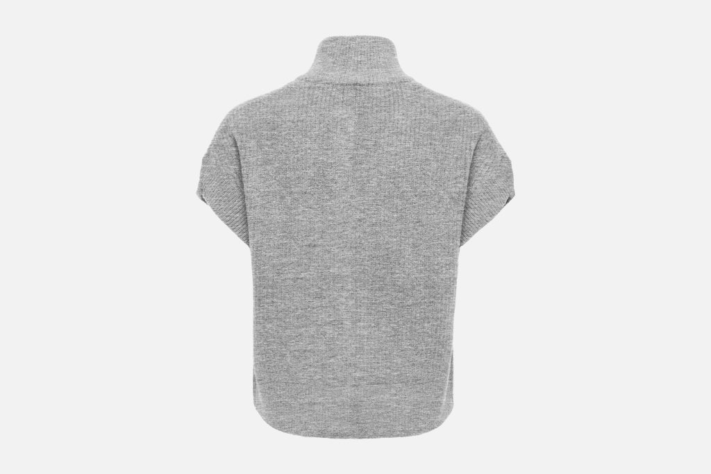 ONLBIANCA HIGHNECK ZIP VEST KNIT GREY