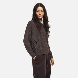 ONLSLOBE LS GLITTER ONECK COFFEE BEAN – Image 3