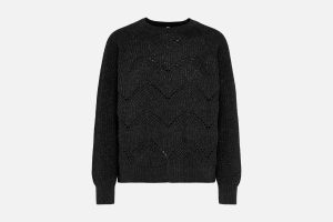 ONLSLOBE LS GLITTER ONECK BLACK