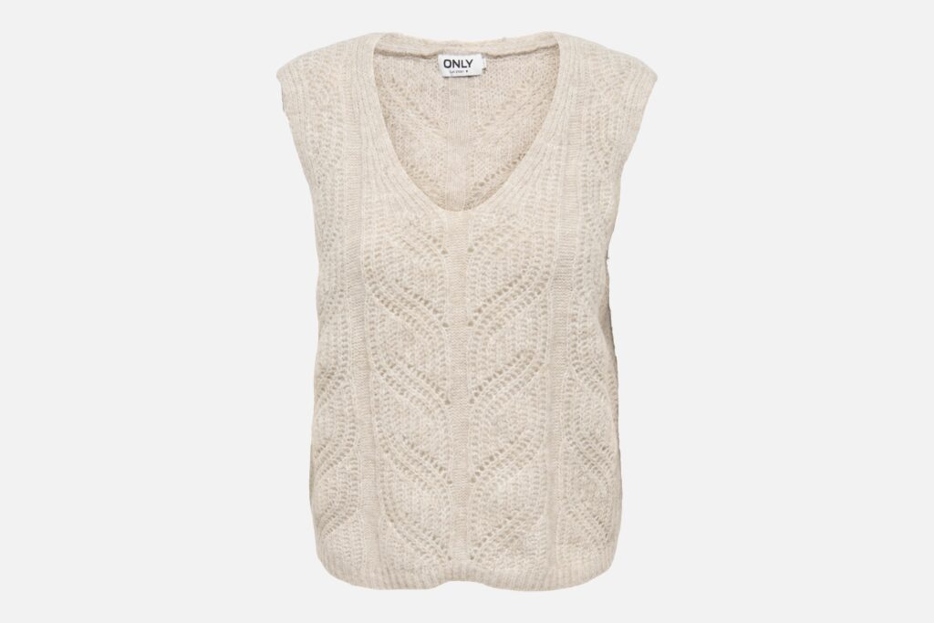 ONLSOPHIE SL VNECK VEST PUMICE STONE