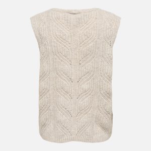 ONLSOPHIE SL VNECK VEST PUMICE STONE – Image 2