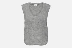 ONLSOPHIE SL VNECK VEST MEDIUM GREY