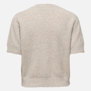 JDYNADINE SS GLITTER CARDIGAN BEIGE SILVER - Image 2