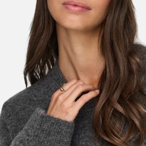 JDYANDREA LS FRINGE PULLOVER GREY - Image 3