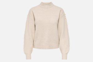 JDYMADI LS ONECK PEARL PULLOVER OATMEAL