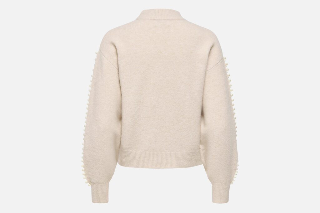 JDYMADI LS ONECK PEARL PULLOVER OATMEAL
