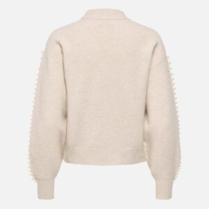 JDYMADI LS ONECK PEARL PULLOVER OATMEAL - Image 2