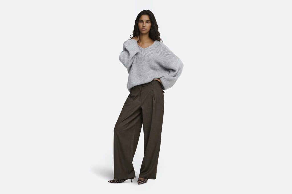 JDYDINEA LS REVERSIBLE PULLOV MED GREY MELANGE