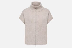 JDYLEA SL HN 2WAY ZIP VEST NATURAL