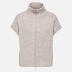 JDYLEA SL HN 2WAY ZIP VEST NATURAL - Image 1