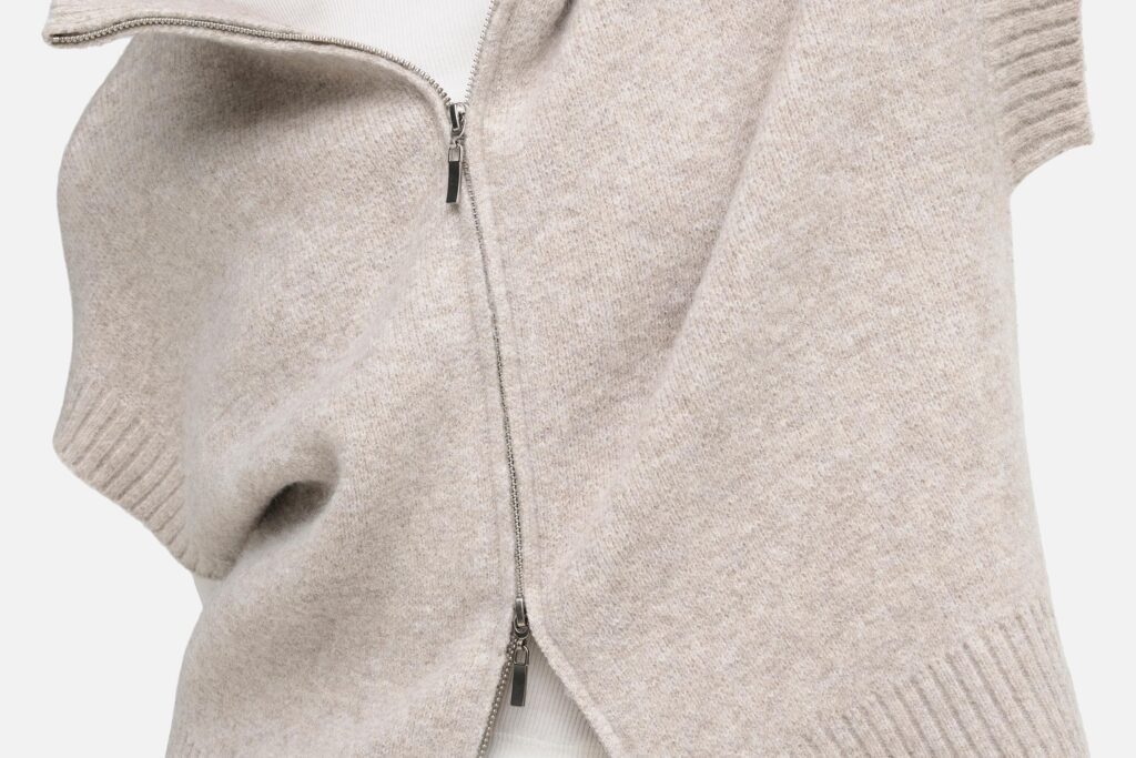 JDYLEA SL HN 2WAY ZIP VEST NATURAL