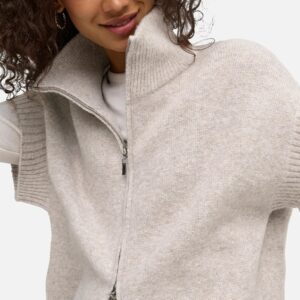 JDYLEA SL HN 2WAY ZIP VEST NATURAL - Image 5
