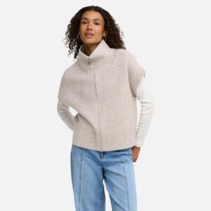 JDYLEA SL HN 2WAY ZIP VEST NATURAL - Image 6