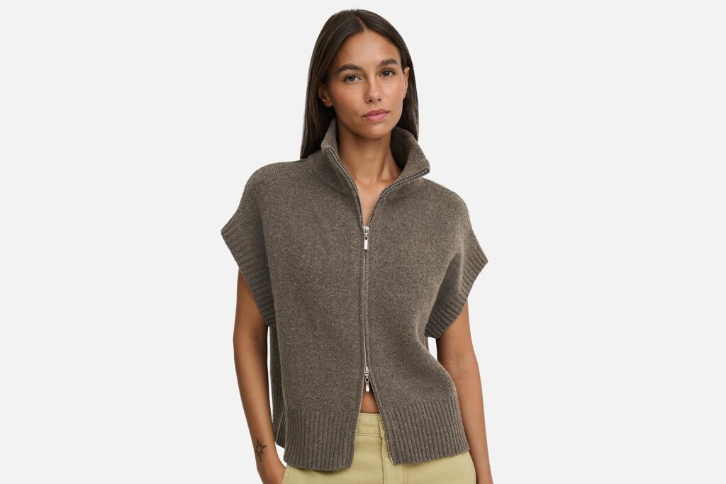 JDYLEA SL HN ZIP VEST FALCON