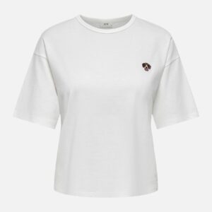 JDYCALLY LIFE SS EMB CLOUD DANCER DOG - Image 1