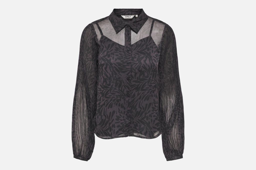 ONLSTAR PENINNA LS PLISSE SHIRT CHOCOLAT