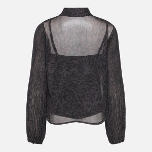 ONLSTAR PENINNA LS PLISSE SHIRT CHOCOLAT – Image 2