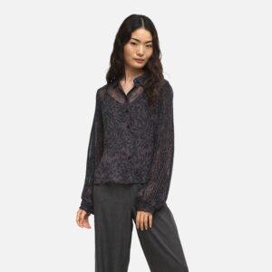 ONLSTAR PENINNA LS PLISSE SHIRT CHOCOLAT – Image 3