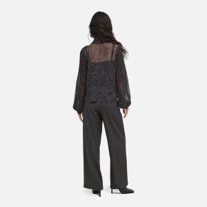 ONLSTAR PENINNA LS PLISSE SHIRT CHOCOLAT – Image 5