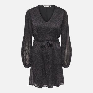 ONLSTAR PENINNA LS SHORT DRESS CHOCOLAT – Image 1