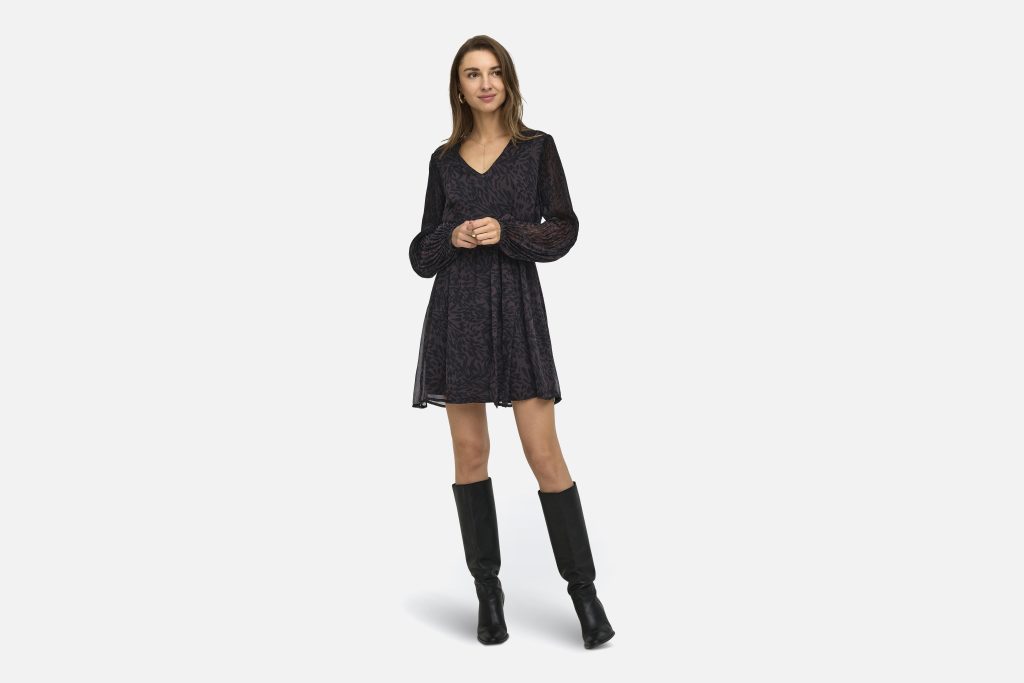 ONLSTAR PENINNA LS SHORT DRESS CHOCOLAT