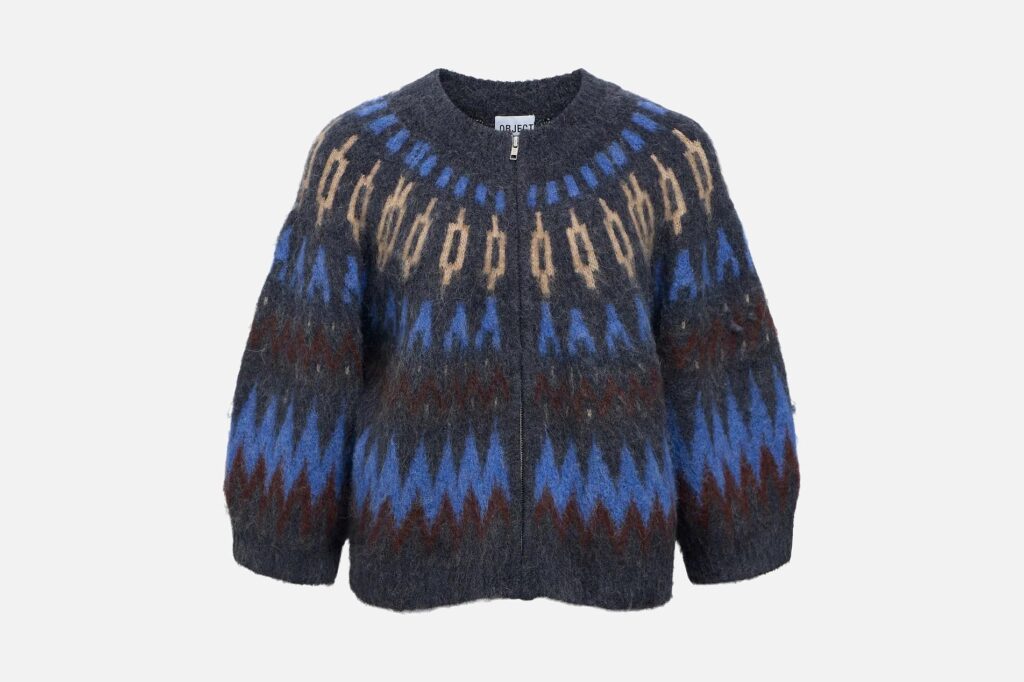 OBJJAADE DIANA SS RE KNIT CARDIGAN SKY MULTI