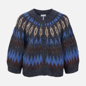 OBJJAADE DIANA SS RE KNIT CARDIGAN SKY MULTI - Image 1