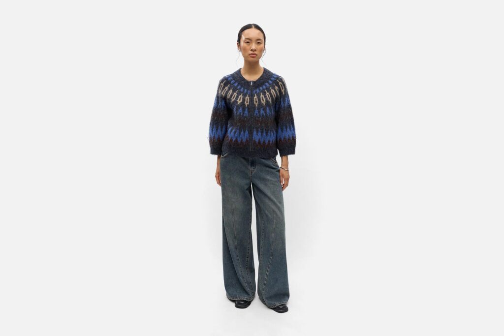 OBJJAADE DIANA SS RE KNIT CARDIGAN SKY MULTI