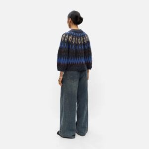 OBJJAADE DIANA SS RE KNIT CARDIGAN SKY MULTI - Image 4