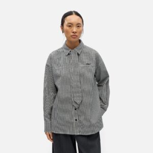 OBJKORKA LS LO SHIRT BLACK WHITE - Image 3