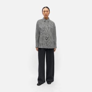 OBJKORKA LS LO SHIRT BLACK WHITE - Image 4
