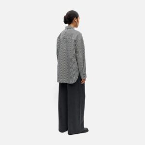 OBJKORKA LS LO SHIRT BLACK WHITE - Image 5