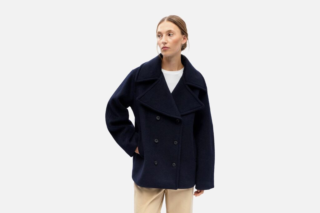 OBJPEACO DOUBLEBREASTED JACKET SKY CAPTAIN