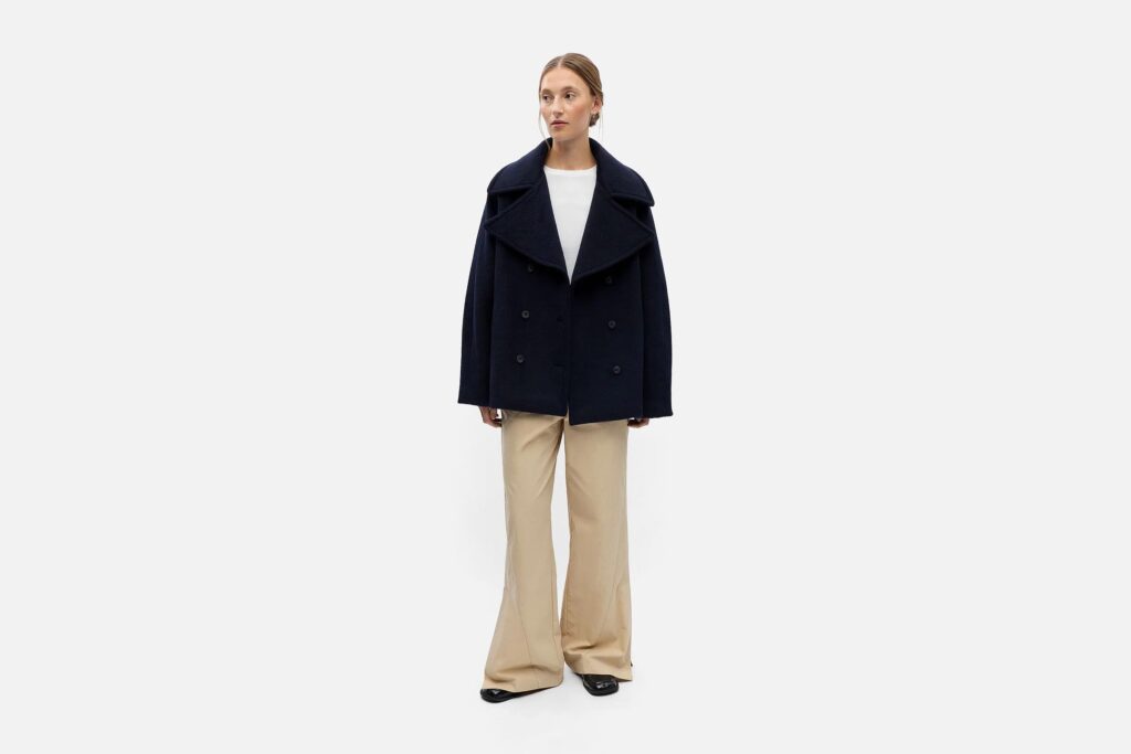 OBJPEACO DOUBLEBREASTED JACKET SKY CAPTAIN