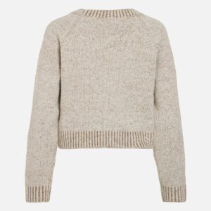 VISANA VNECK LS BUTTON CARDIGAN NATURAL - Image 2