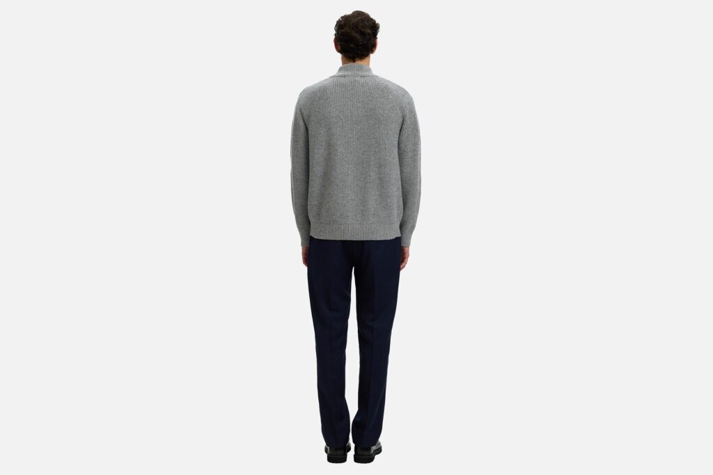 SLMCODY LS KNIT ZIP CARDIGAN GREY MELANGE