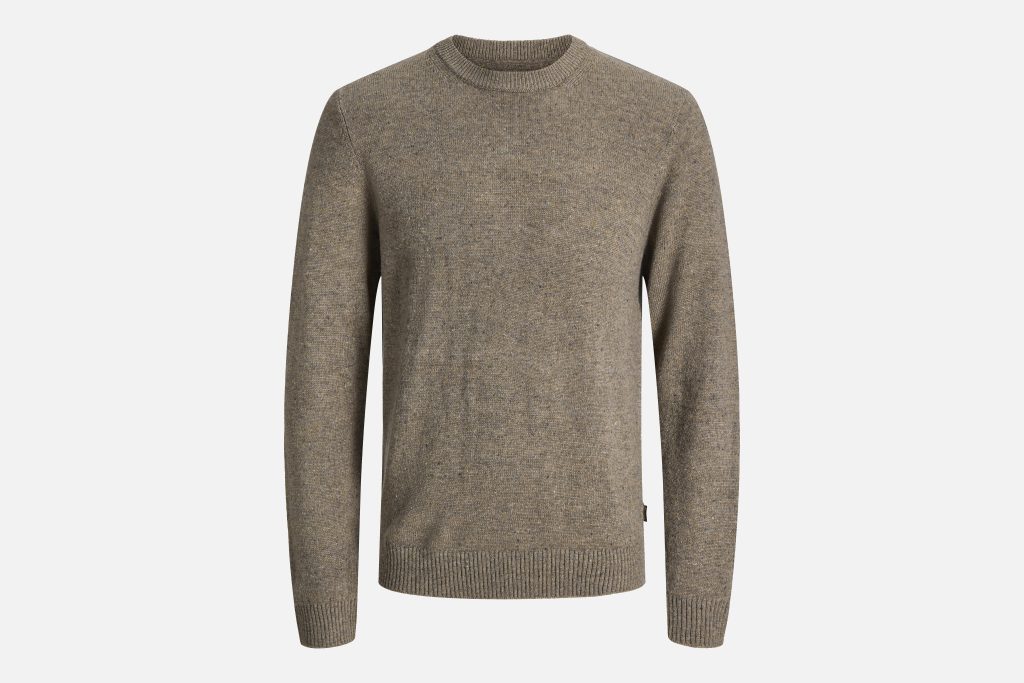 JPRBLULAMBSWOOL KNIT CREW NECK CROCODILE MEL