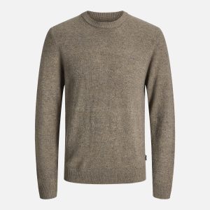 JPRBLULAMBSWOOL KNIT CREW NECK CROCODILE MEL - Image 1