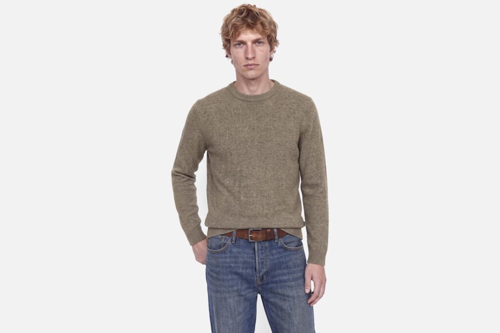 JPRBLULAMBSWOOL KNIT CREW NECK CROCODILE MEL
