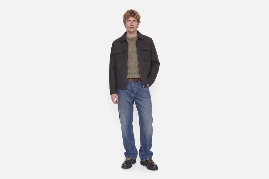 JPRBLULAMBSWOOL KNIT CREW NECK CROCODILE MEL