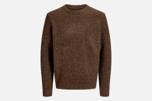 PRBLASIMON SOUFFLE KNIT CREW NECK CHOCOLAT